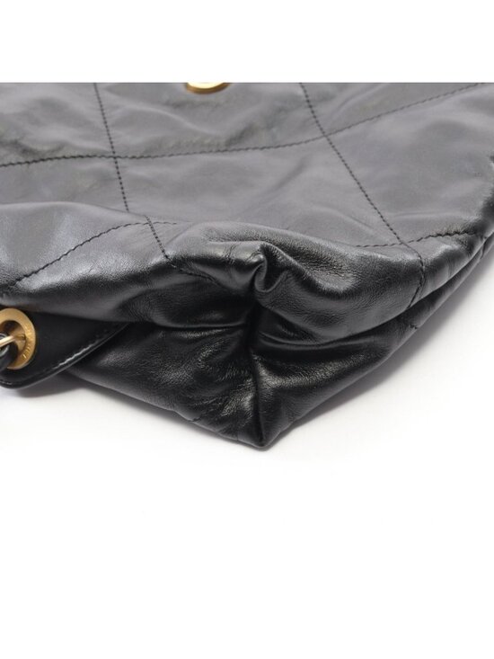 Chanel Backpack 22 Large Black Leather